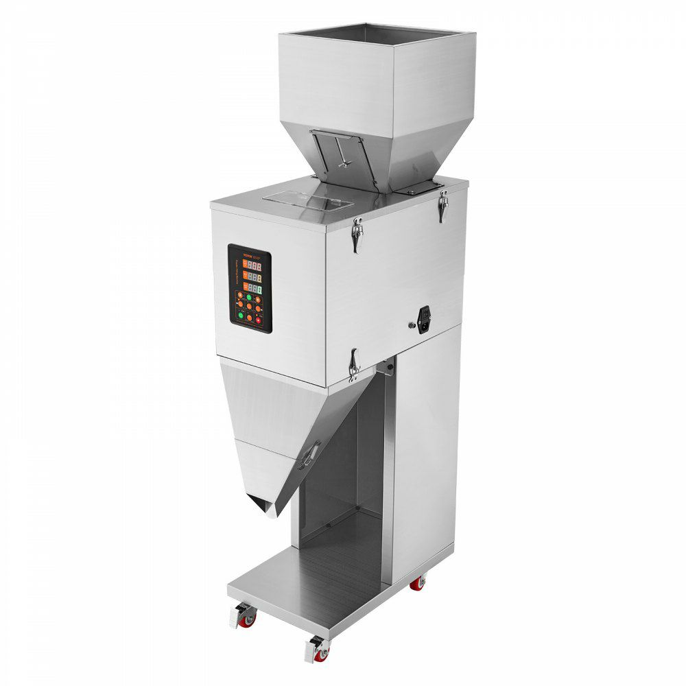 Particle Filling Machine, 0.022-2.2 lbs/10-1000g, Automatic Filler Machine with Foot Pedal, Stainless Steel Weighing Filling Machine, Weigh Filler for Beans Seeds Grains Tea Granular Packing  |   Filling & Sealing Machine Filling & Sealing Machine Filling & Sealing Machine