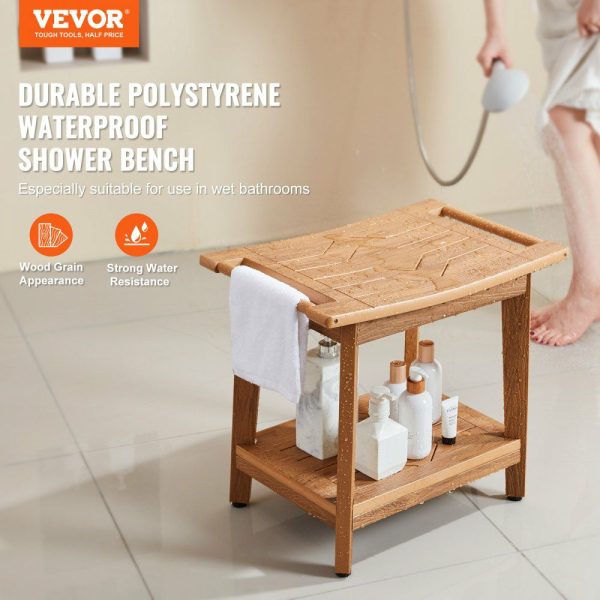 Poly Lumber Shower Bench 21 x 14 x 18.5 in Shower Stool Chair for Bathroom  |   Building Supplies Building & Construction Building Supplies