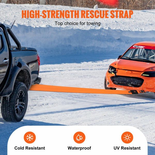 Recovery Tow Strap 4″ x 30′, 46,500 lbs Break Strength, Triple Reinforced Loop Straps, Tree Saver, Off Road Towing and Recovery, Extreme Weather Resistance, Protective Sleeves & Storage Bag  |   Cargo Control Cargo Control Cargo Control