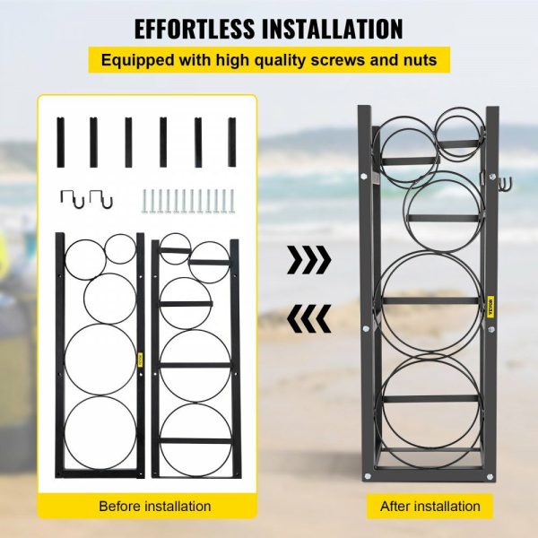 Refrigerant Tank Rack with 2-30lb and Other 3 Saving Space Cylinder Tank Rack 889mm Refrigerant Cylinder Rack Gas Cylinder Racks and Holders for Gas Oxygen Nitrogen Storage  |   Shelving & Storage Material Handling Shelving & Storage