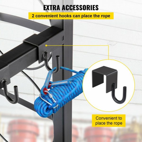 Refrigerant Tank Rack with 2-30lb and Other 3 Saving Space Cylinder Tank Rack 889mm Refrigerant Cylinder Rack Gas Cylinder Racks and Holders for Gas Oxygen Nitrogen Storage  |   Shelving & Storage Material Handling Shelving & Storage