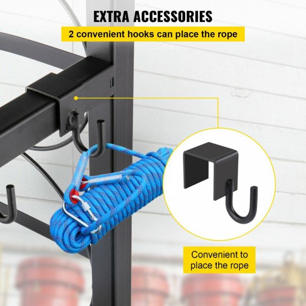 Refrigerant Tank Rack with 3-30lb Cylinder Saving Capacity Cylinder Tank Rack 826mm Refrigerant Cylinder Rack Gas Cylinder Racks and Holders for Gas Oxygen Nitrogen Storage  |   Shelving & Storage Material Handling Shelving & Storage