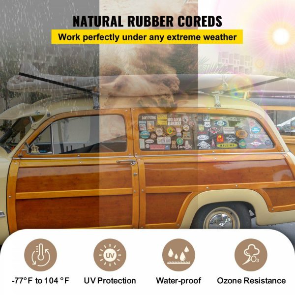 Rubber Bungee Cords, 53 Pack 21″ Long, Weatherproof Natural Rubber Tie Down Straps with Crimped S Hooks, Heavy Duty Outdoor Tarp Straps for Securing Flatbed Trailers, Canvases, Cargo, and More  |   Cargo Control Cargo Control Cargo Control