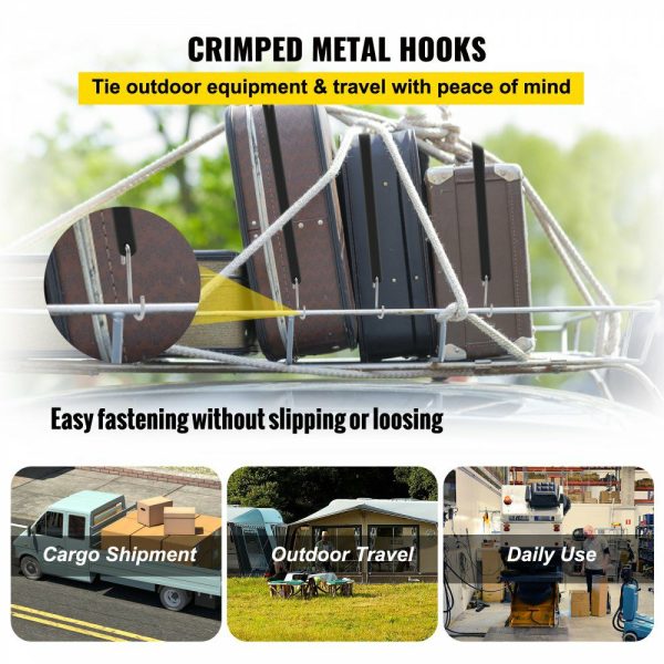 Rubber Bungee Cords, 53 Pack 21″ Long, Weatherproof Natural Rubber Tie Down Straps with Crimped S Hooks, Heavy Duty Outdoor Tarp Straps for Securing Flatbed Trailers, Canvases, Cargo, and More  |   Cargo Control Cargo Control Cargo Control