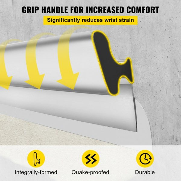 Skimming Blade,24 inch Smoothing Knife, European Stainless Steel Construction Knife, Aluminum Blade Profile Smoothing Knockdown Spatula for Gyprock/Drywall/Wall-Board  |   Masonry & Concrete & Tile Tools Building & Construction Masonry & Concrete & Tile Tools