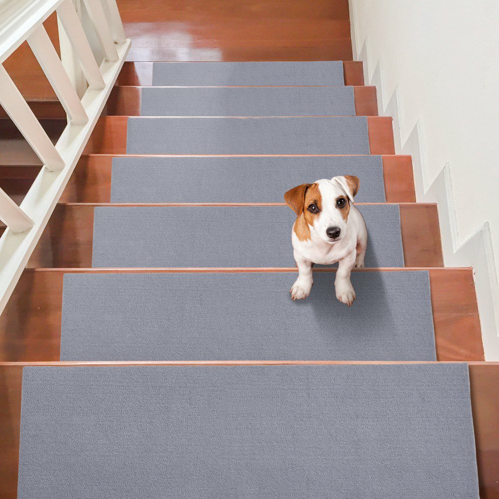 Stair Treads, Stairs Carpet Non Slip 8″ x 30″, Indoor Stair Runner for Wooden Steps, Anti Slip Carpet Stair Rugs Mats for Kids Elders and Dogs, 15 pcs, Gray Gray |   Building Supplies Building & Construction Building Supplies