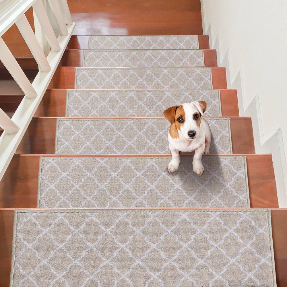 Stair Treads, Stairs Carpet Non Slip 9″ x 28″, Indoor Stair Runner for Wooden Steps, Anti Slip Carpet Soft Edging Stair Rugs Mats for Kids Elders and Dogs, 15 pcs, Light Brown Brown |   Building Supplies Building & Construction Brown