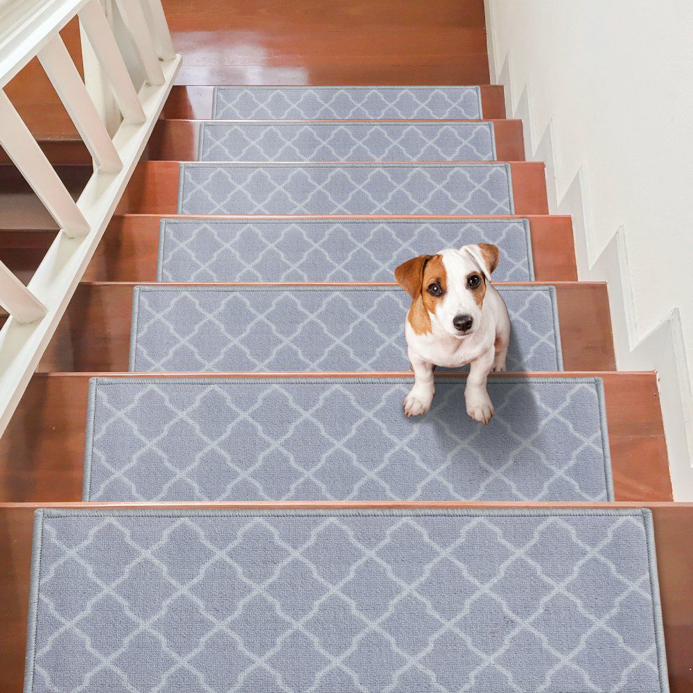 Stair Treads, Stairs Carpet Non Slip 9″ x 28″, Indoor Stair Runner for Wooden Steps, Anti Slip Carpet Soft Edging Stair Rugs Mats for Kids Elders and Dogs, 15 pcs, Light Gray Gray |   Building Supplies Building & Construction Building Supplies