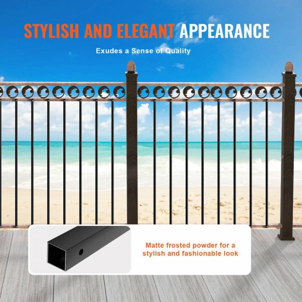 Staircase Metal Balusters, 44” x 0.5” Square Aluminum Alloy Decorative Banister Spindles, 31 Pack Deck Baluster with Screws, Classic Hollow Straight Deck Railing Satin Black Powder Coated  |   Stainless Steel Stair Railing Building & Construction Building Supplies