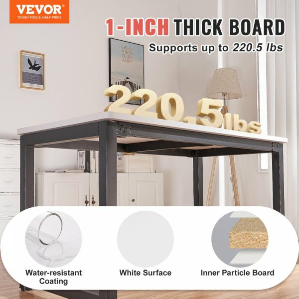 Table Top, 47.2″ x 29.5″ x 1″, 220.5 lbs Load Capacity, Universal One-Piece Particle Board Desktop for Height Adjustable Electric Standing Desk Frame, Rectangular Countertop for Home and Office  |   Workbenches & Accessories Material Handling Workbenches & Accessories