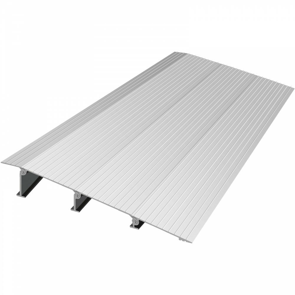 Transitions Modular Entry Ramp, 3″ Rise Door Threshold Ramp, Aluminum Threshold Ramp for Doorways Rated 800lbs Load Capacity, Adjustable Threshold Ramp for Wheelchair, Scooter, and Power Chair  |   Ramps & Ladders Material Handling Ramps & Ladders