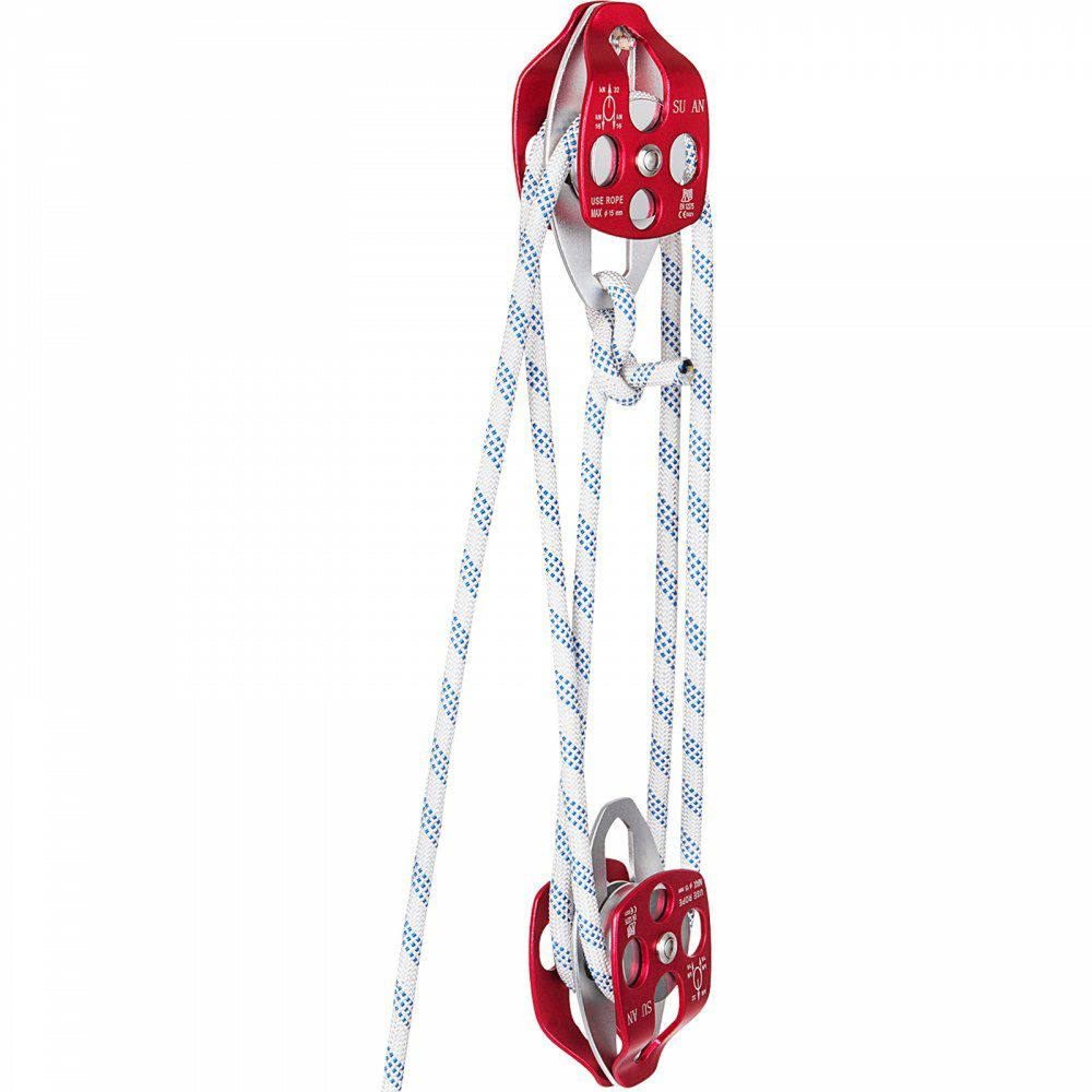 Twin Sheave Block and Tackle 0.43-0.5Inch 100-200Ft Twin Sheave Block with Braid Rope 30-35KN 6600-7705LBS Double Pulley Rigging (7/16″ x 250′)  |   Hoists & Winches & Rigging Hoists & Winches & Rigging Hoists & Winches & Rigging