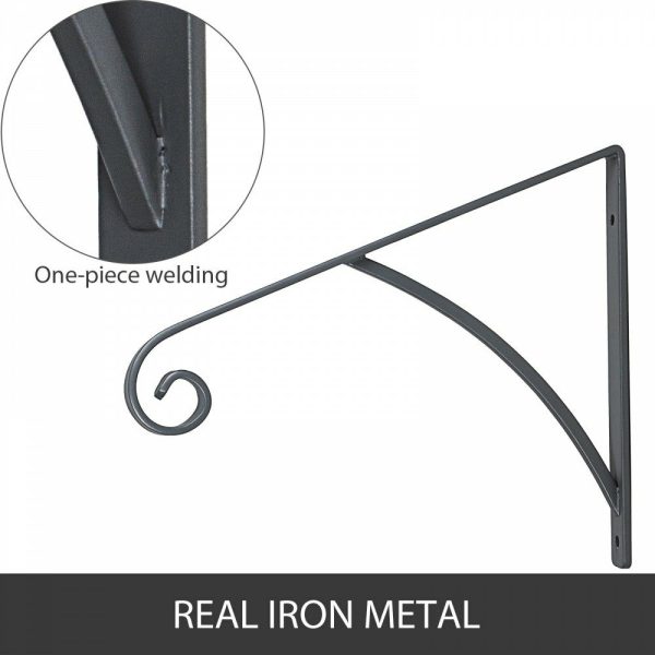 Wrought Iron Handrail Wall Mounted Hand Railing, Gray  |   Stair Handrail Building & Construction Building Supplies