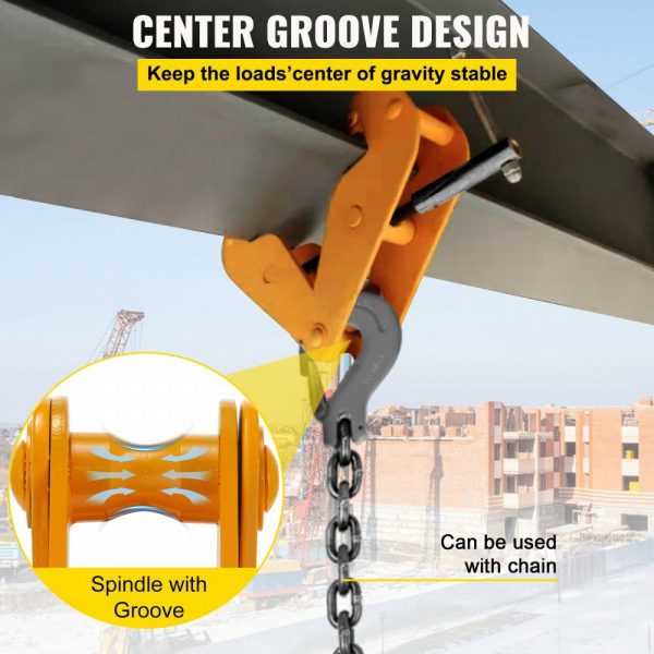 Beam Clamp 4400lbs/2ton Capacity, I Beam Lifting Clamp 3inch-9inch, Opening Range Beam Clamps for Rigging, Heavy Duty Steel Beam Clamp Tool, Beam Hangers for Lifting Rigging, in Yellow Yellow |   Hoists & Winches & Rigging Hoists & Winches & Rigging Hoists & Winches & Rigging