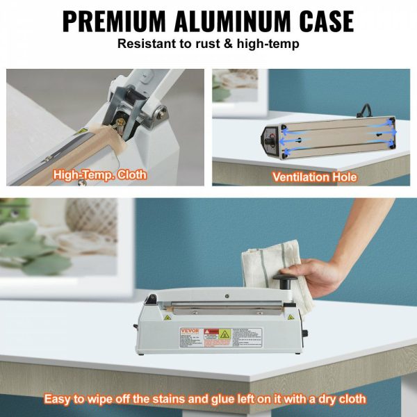 Impulse Sealer 8 inch, Manual Heat Sealing Machine with Adjustable Heating Mode, Aluminum Shrink Wrap Bag Sealers for Plastic Mylar PE PP Bags, Portable Poly Bag Sealer with Extra Replace Kit  |   Filling & Sealing Machine Filling & Sealing Machine Filling & Sealing Machine