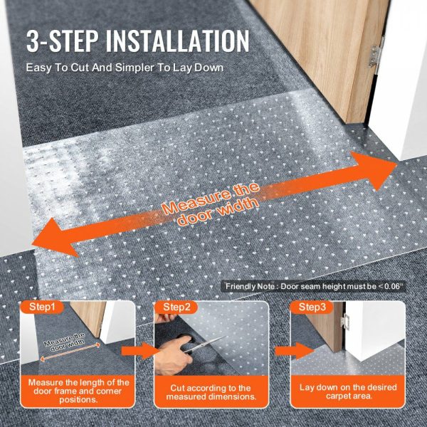 Carpet Protector for Pets, 15″ x 4′ PVC Scratch-Proof Cat Carpet Protector for Doorway, Anti-Slip Cat Scratch Protector Mat, Easy to Cut Plastic Carpet Scratch Stopper, Cat Scratch Guard Carpet  |   Garage Flooring Mat Building & Construction Building Supplies